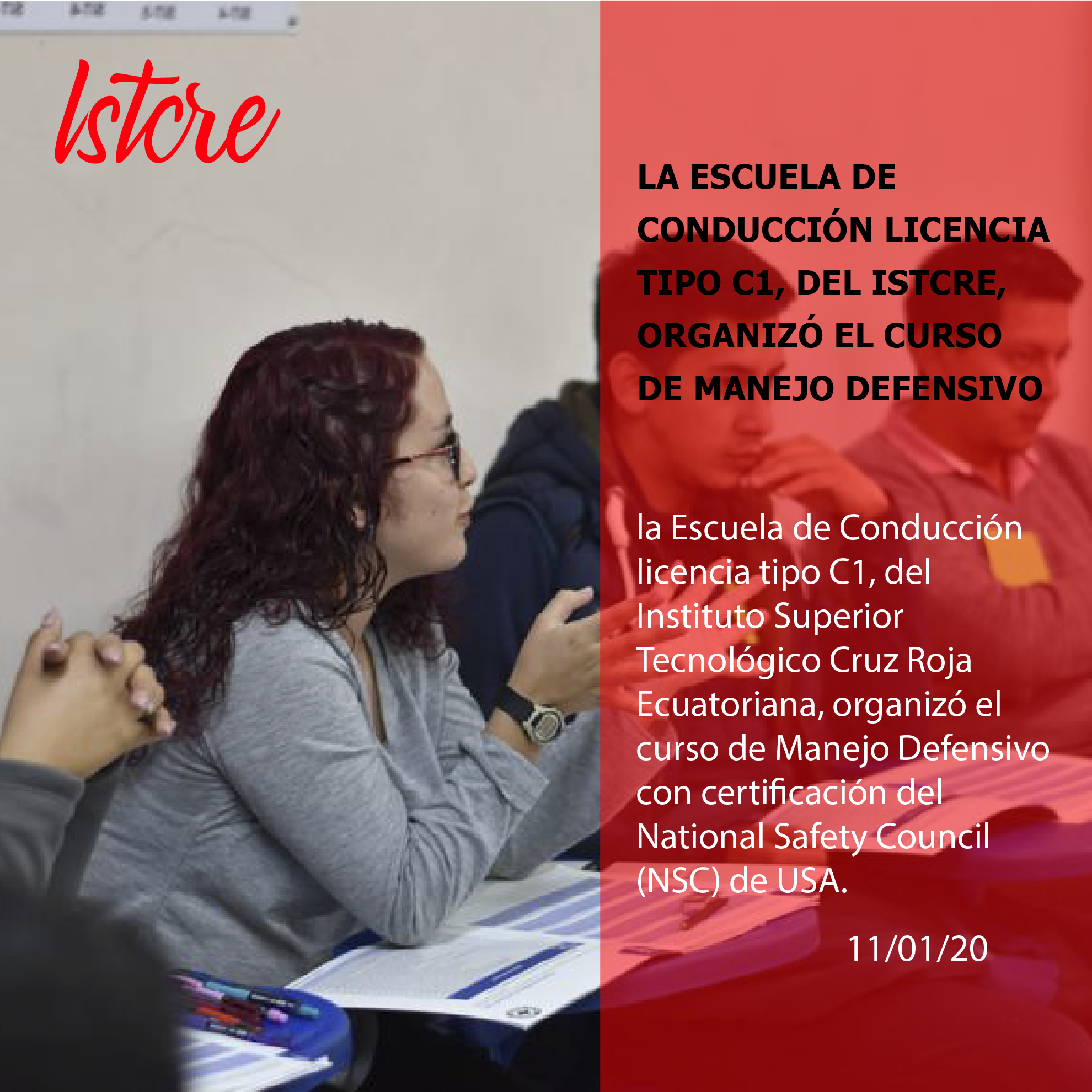 LA ESCUELA DE CONDUCCIÓN DEL ISTCRE, ORGANIZÓ EL CURSO DE MANEJO DEFENSIVO